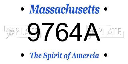 9764A Massachusetts License Plate