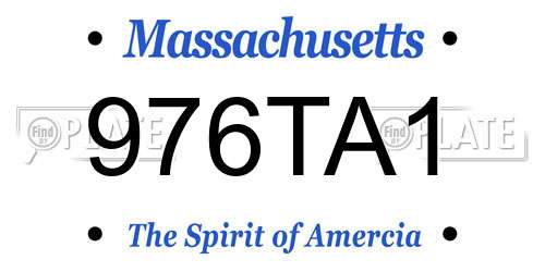 976TA1 Massachusetts License Plate