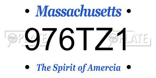 976TZ1 Massachusetts License Plate
