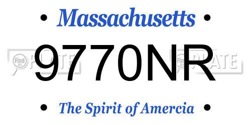 9770NR Massachusetts License Plate