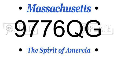 9776QG Massachusetts License Plate