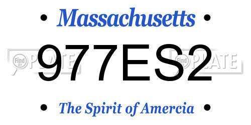 977ES2 Massachusetts License Plate