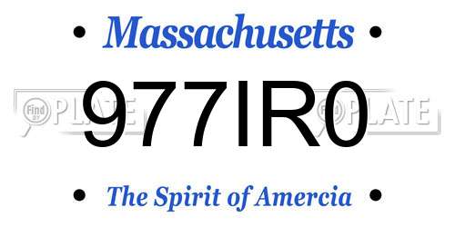 977IR0 Massachusetts License Plate