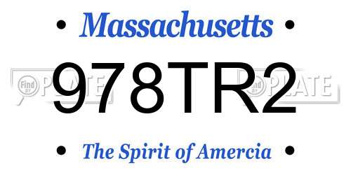 978TR2 Massachusetts License Plate
