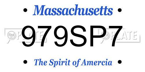 979SP7 Massachusetts License Plate