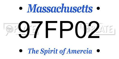 97FP02 Massachusetts License Plate
