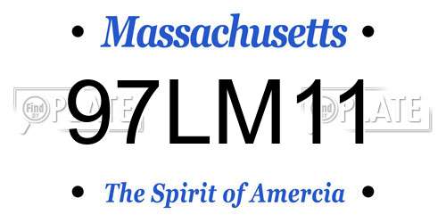 97LM11 Massachusetts License Plate