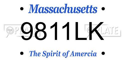 9811LK Massachusetts License Plate