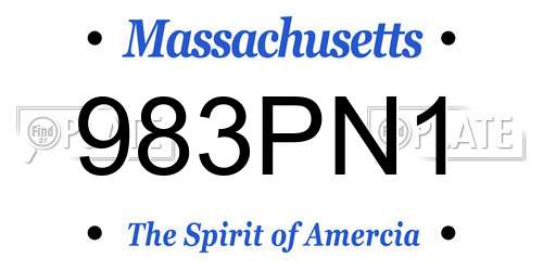 983PN1 Massachusetts License Plate