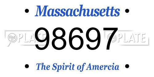 98697 Massachusetts License Plate