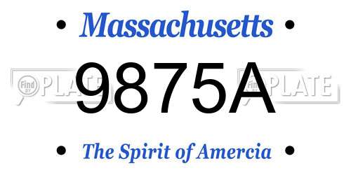 9875A Massachusetts License Plate