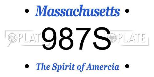987S Massachusetts License Plate