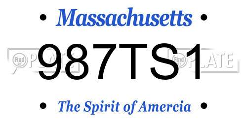 987TS1 Massachusetts License Plate
