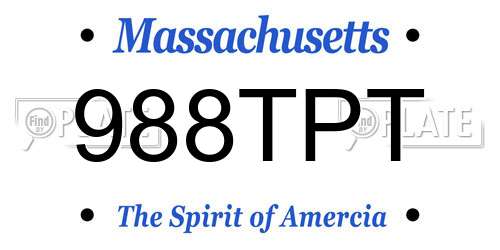 988TPT Massachusetts License Plate