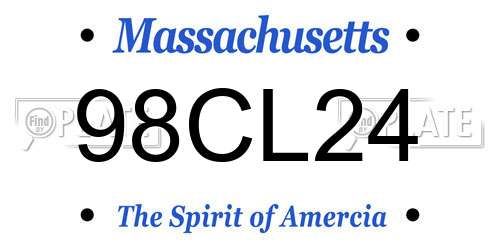 98CL24 Massachusetts License Plate