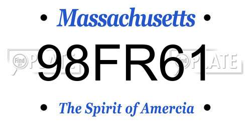 98FR61 Massachusetts License Plate