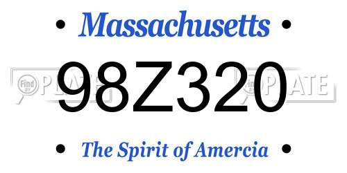 98Z320 Massachusetts License Plate