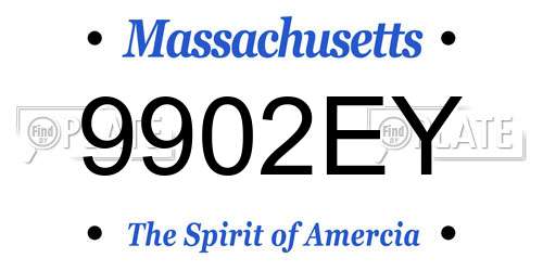 9902EY Massachusetts License Plate