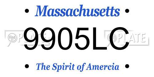 9905LC Massachusetts License Plate