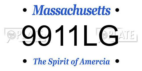 9911LG Massachusetts License Plate