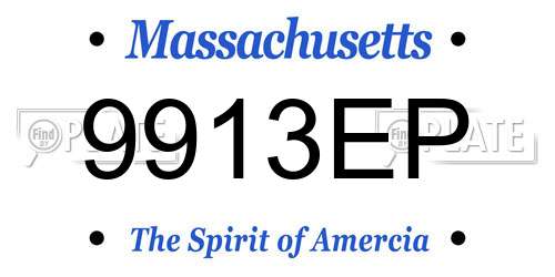 9913EP Massachusetts License Plate