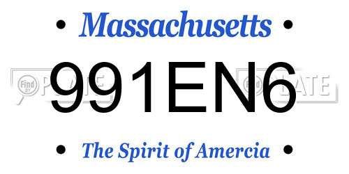 991EN6 Massachusetts License Plate