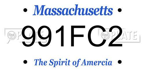 991FC2 Massachusetts License Plate