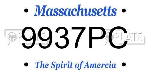 9937PC Massachusetts License Plate