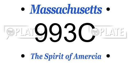 993C Massachusetts License Plate
