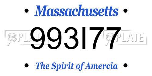 993I77 Massachusetts License Plate