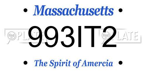 993IT2 Massachusetts License Plate