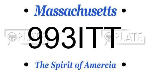 993ITT Massachusetts License Plate