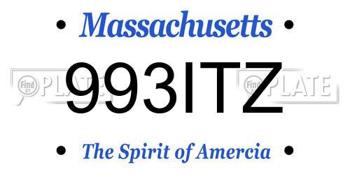 993ITZ Massachusetts License Plate