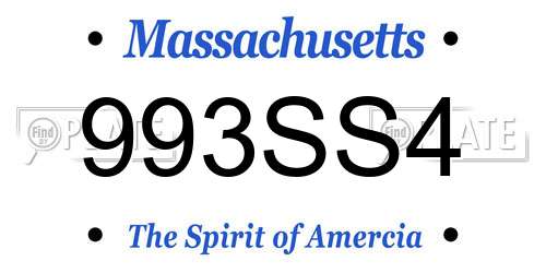993SS4 Massachusetts License Plate