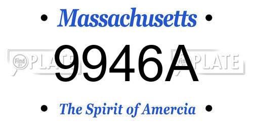 9946A Massachusetts License Plate