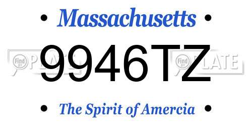 9946TZ Massachusetts License Plate