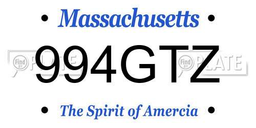 994GTZ Massachusetts License Plate