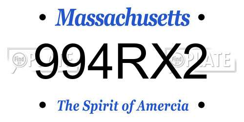 994RX2 Massachusetts License Plate