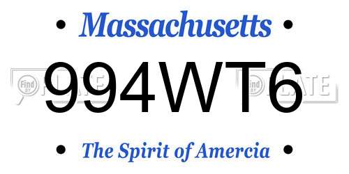 994WT6 Massachusetts License Plate