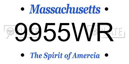 9955WR Massachusetts License Plate