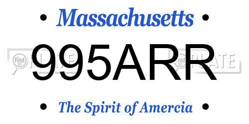 995ARR Massachusetts License Plate