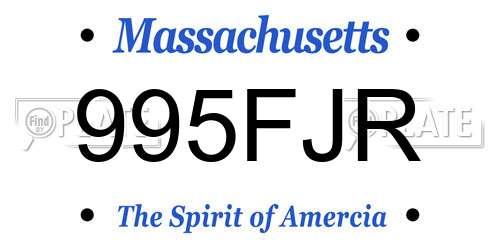 995FJR Massachusetts License Plate