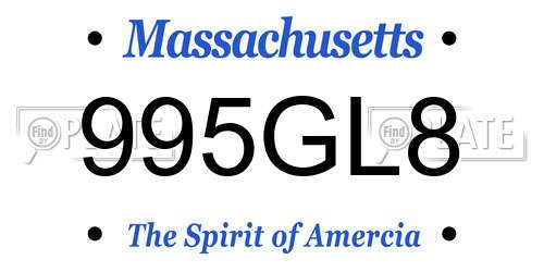 995GL8 Massachusetts License Plate