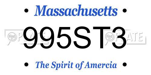 995ST3 Massachusetts License Plate
