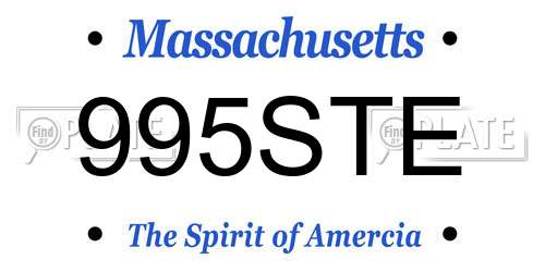 995STE Massachusetts License Plate