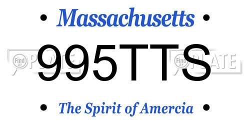 995TTS Massachusetts License Plate