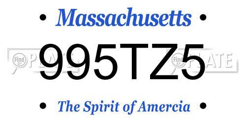 995TZ5 Massachusetts License Plate