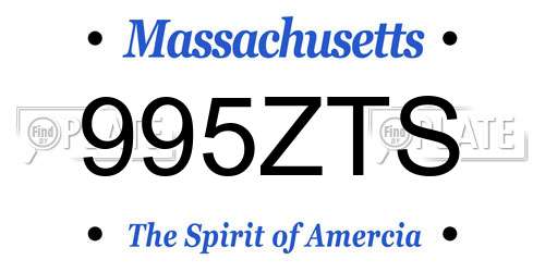 995ZTS Massachusetts License Plate
