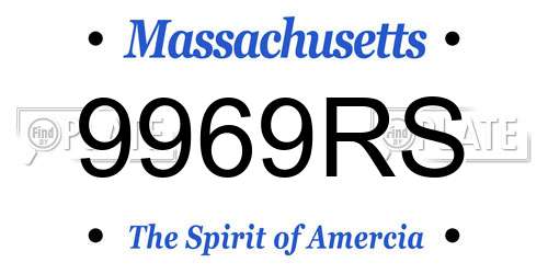 9969RS Massachusetts License Plate