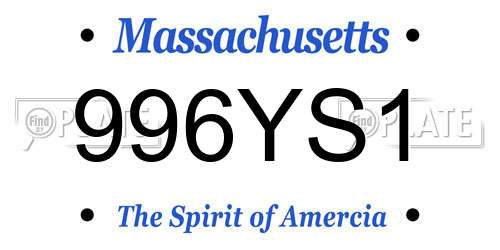 996YS1 Massachusetts License Plate